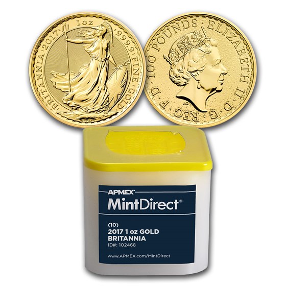 2017 Great Britain 1 oz Gold Britannia (10-Coin MintDirect® Tube) 2017 Great Britain 1 oz Gold Britannia (10-Coin MintDirect® Tube)